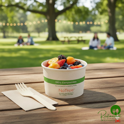 World Centric 8 oz. Compostable Bio Lined Paper Food Cup - 1,000/Case