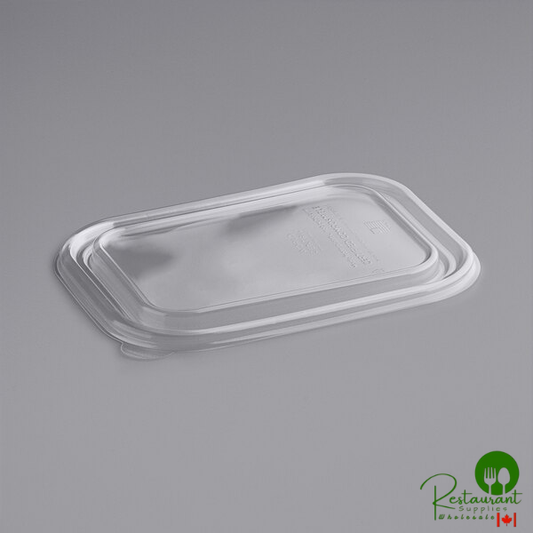 World Centric 10" x 7 1/2" Clear Compostable PLA Lid - 400/Case