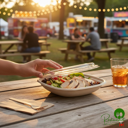 World Centric 32 oz. Compostable Square Fiber Bowl - 400/Case