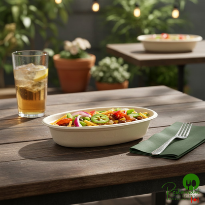 World Centric 18 oz. Compostable Fiber Burrito Bowl - 400/Case