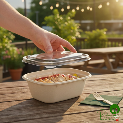 World Centric 20-48 oz. Clear Compostable PLA Flat Lid - 400/Case