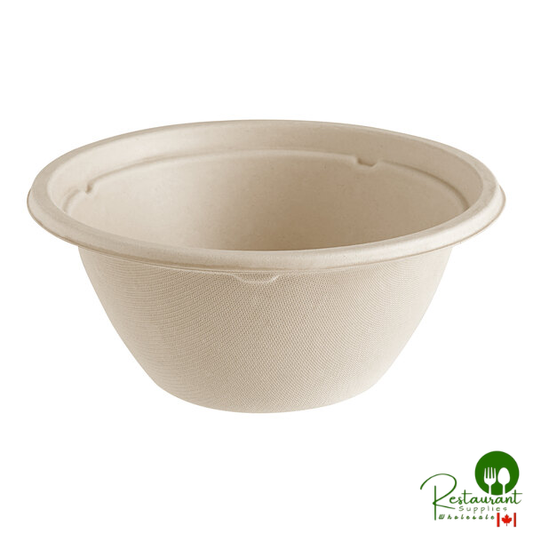World Centric 32 oz. Compostable Fiber Take-Out Bowl with Leaf Plus - 500/Case