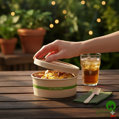 World Centric NoTree 24-32 oz. Compostable Wide Paper Lid - 300/Case