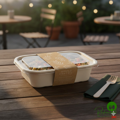 World Centric Compostable Paper Sleeve for 60 oz. Fiber Containers - 800/Case