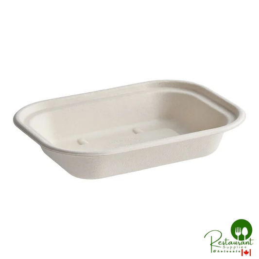 World Centric 17 oz. Compostable Fiber Container with Leaf Plus - 400/Case