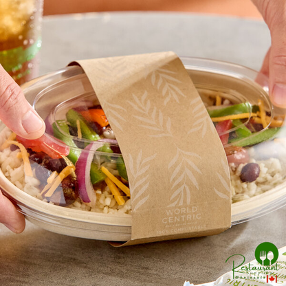 World Centric Compostable Paper Sleeve for 15.5-18 oz. Fiber Containers - 800/Case