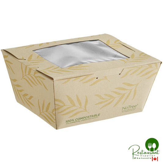 World Centric #1 NoTree 5 7/16" x 4 1/2" Container with PLA Window - 200/Case