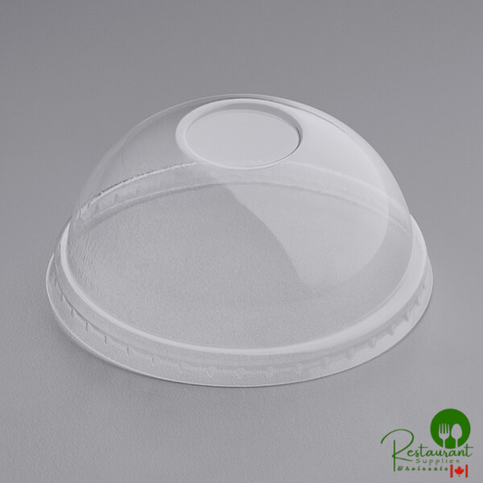 World Centric 8 oz. Clear Compostable PLA Domed Lid - 1,000/Case
