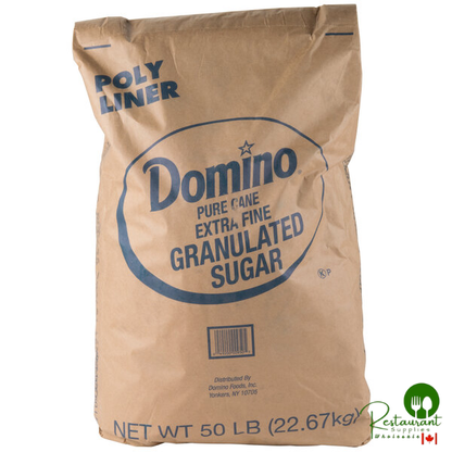 Domino Pure Cane Extra Fine Granulated Sugar - 50 lb.