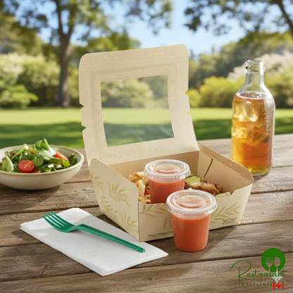 World Centric 1 oz. Compostable PLA Clear Portion Cup Lid - 3,000/Case