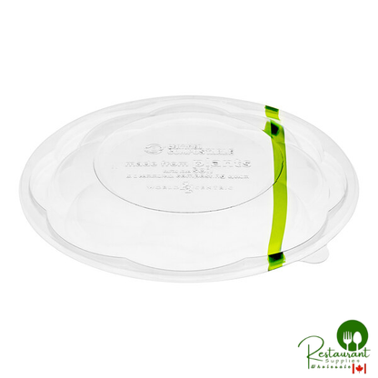 World Centric GreenLight Compliant PLA Plastic Compostable Dome Lid for 24-48 oz. Deli Bowls - 600/Case