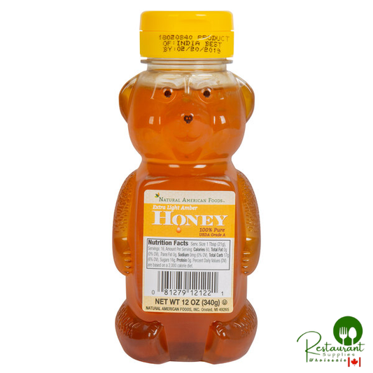 Natural 12 oz. Honey Bears - 12/Case