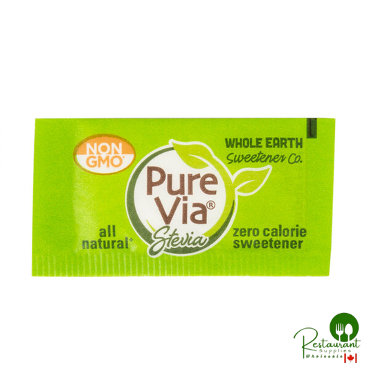 Pure Via All-Natural Stevia Sweetener 1 Gram Packets - 1,000/Case