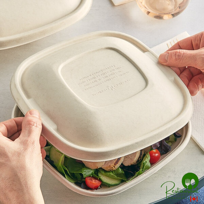World Centric 24-48 oz. Compostable Fiber Lid - 400/Case