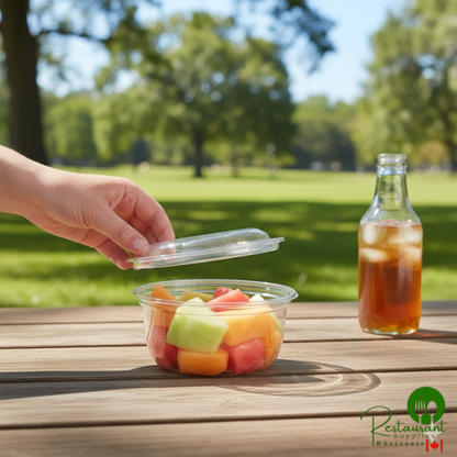 World Centric Clear Dome PLA Lid for 16 oz. Deli Bowl - 450/Case