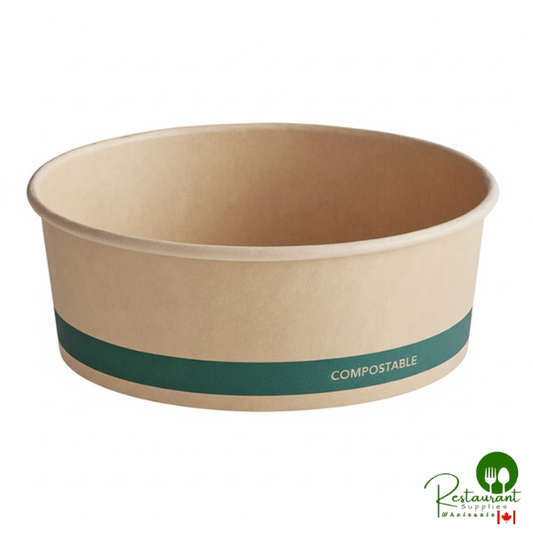 44 oz. Round Kraft Bio-Lined Compostable Take-Out Container By Prime - 300/Case