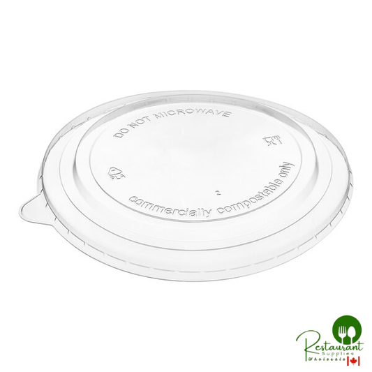 44-50 oz. Round Compostable PLA Take-Out Lid By Prime - 300/Case