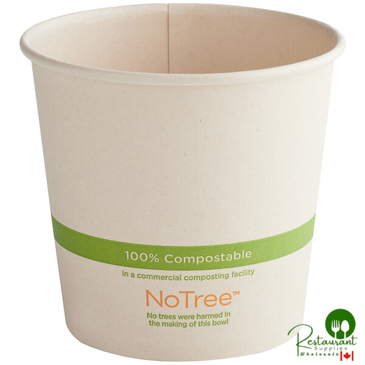 World Centric 24 oz. Compostable Bio Lined Paper Food Cup - 500/Case