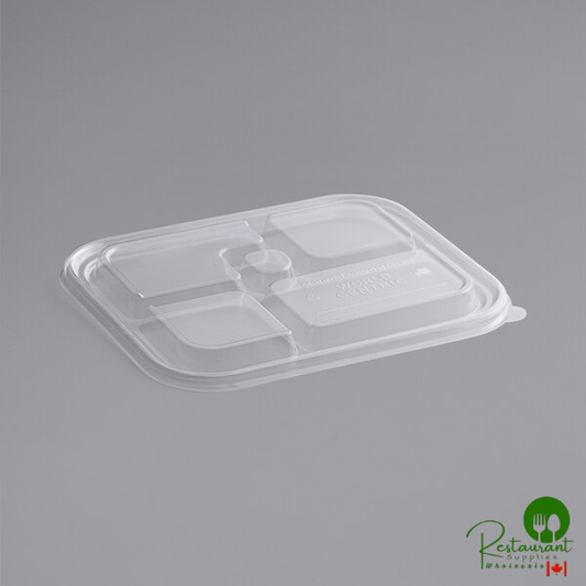 World Centric 5-Compartment Compostable PLA Lid - 300/Case