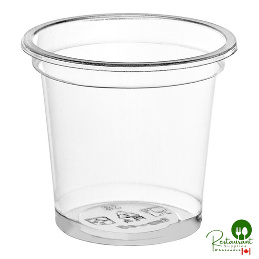 World Centric 1 oz. Compostable PLA Clear Portion Cup - 3,000/Case