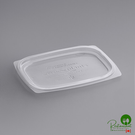 World Centric Clear PLA Lid for 8, 12, 16 oz. Deli Containers - 900/Case