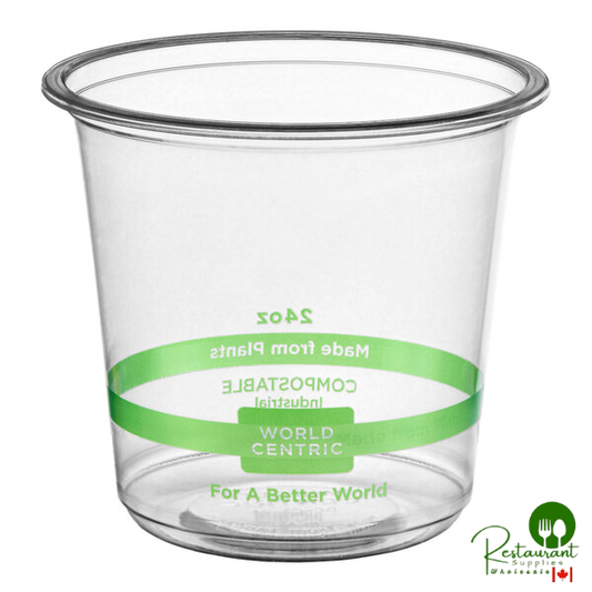 World Centric 24 oz. Compostable Clear PLA Deli Container - 500/Case