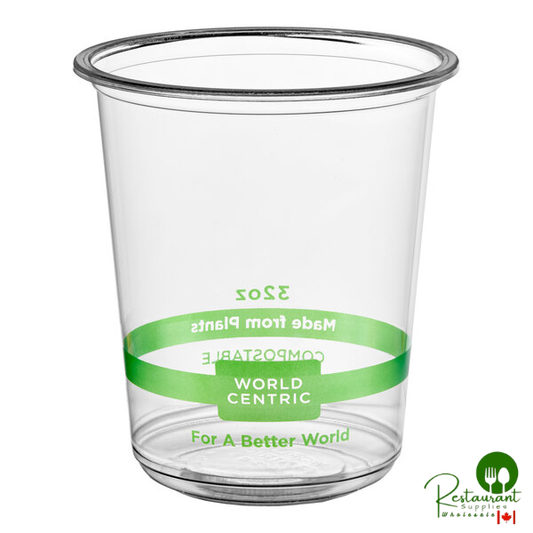 World Centric 32 oz. Compostable Clear PLA Deli Container - 500/Case