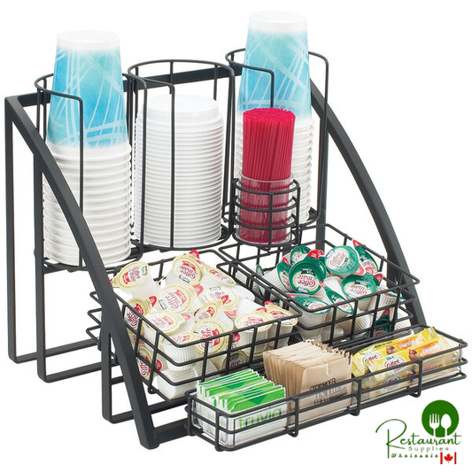 Cal-Mil 1715-13 Mission Black Condiment Organizer - 15" x 14" x 12"