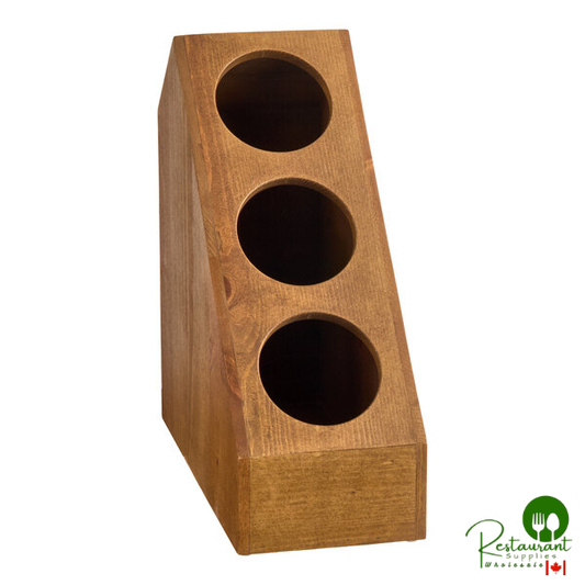 Cal-Mil 3423-3-99 Madera 3-Cylinder Slanted Flatware / Condiment Display