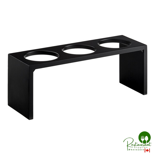 Cal-Mil 1425-3-96 Midnight Bamboo 3-Cylinder Horizontal Flatware / Condiment Display