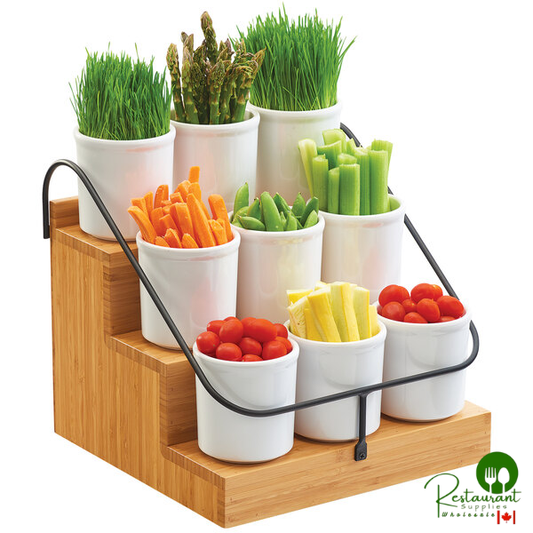 Cal-Mil 3638-60 Bamboo 14 1/2" x 13" x 12 1/4" Condiment Station