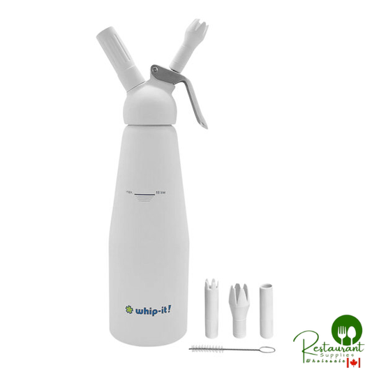 Whip-It Armor 1 Liter White Rubber-Coated Aluminum Whipper DC-Amr-L07R