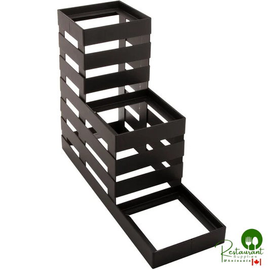 GET MTS-36-MG Curator Metal Gray 3 Tier Condiment Stand / Display Stand