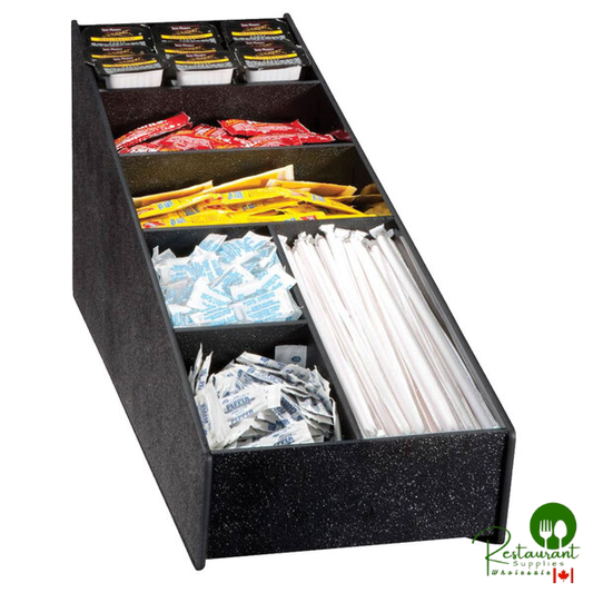 Vollrath LDS-3 Traex® Black Countertop Condiment / Straw Holder and Organizer