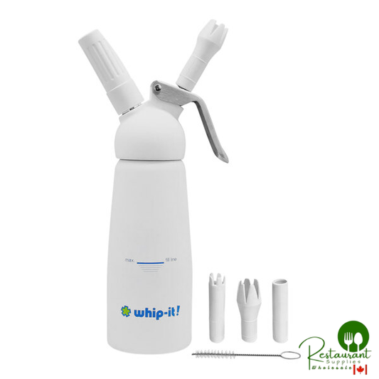 Whip-It Armor 0.33 Liter White Rubber-Coated Aluminum Whipper DC-Amr-Q07R