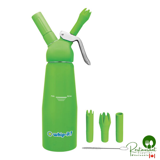 Whip-It Armor 0.5 Liter Green Rubber-Coated Aluminum Whipper DC-Amr-H09R