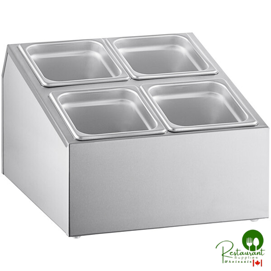 Stainless Steel Hotel Pan Organizer Set with (4) 1/6 Size Pans By Prime
