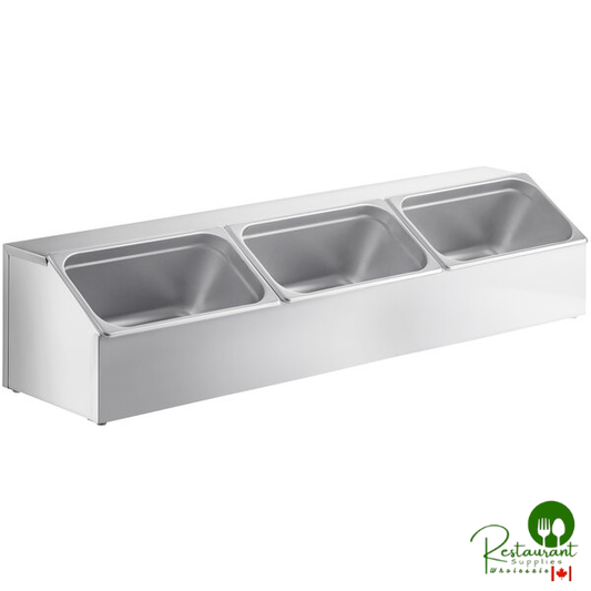 Large Stainless Steel Hotel Pan Organizer Set with (3) 1/3 Size Pans By Prime