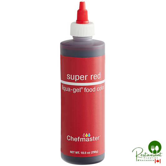 Chefmaster 10.5 oz. Super Red Liqua-Gel Food Coloring - 12/Case