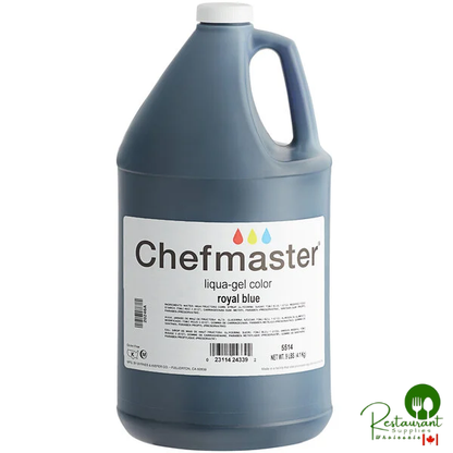 Chefmaster 1 Gallon Royal Blue Liqua-Gel Food Coloring