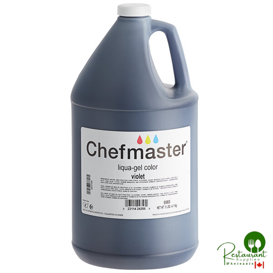 Chefmaster 1 Gallon Violet Liqua-Gel Food Coloring - 4/Case