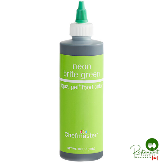 Chefmaster 10.5 oz. Neon Brite Green Liqua-Gel Food Coloring - 12/Case