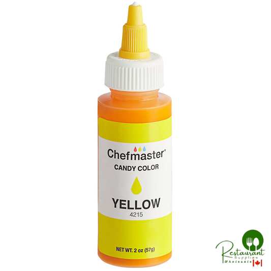 Chefmaster 2 oz. Yellow Oil-Based Candy Color - 12/Case