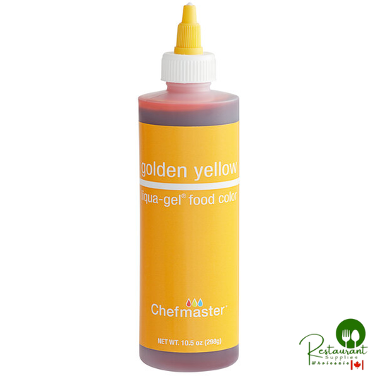 Chefmaster 10.5 oz. Golden Yellow Liqua-Gel Food Coloring - 12/Case