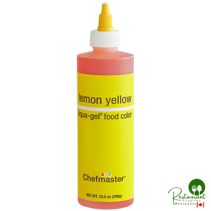Chefmaster 10.5 oz. Lemon Yellow Liqua-Gel Food Coloring - 12/Case
