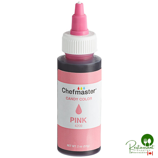 Chefmaster 2 oz. Pink Oil-Based Candy Color - 12/Case