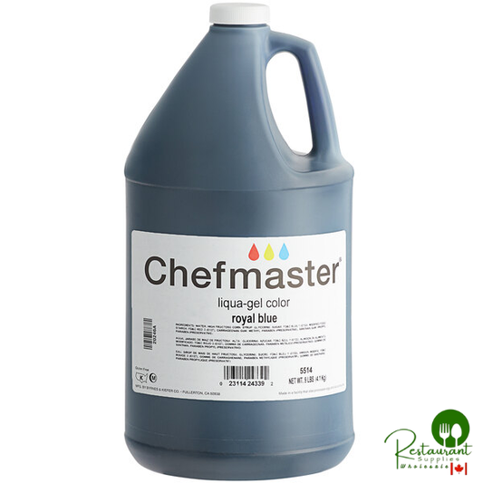 Chefmaster 1 Gallon Royal Blue Liqua-Gel Food Coloring - 4/Case