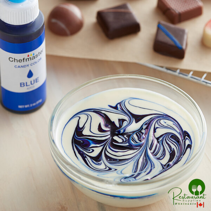 Chefmaster 2 oz. Blue Oil-Based Candy Color - 12/Case