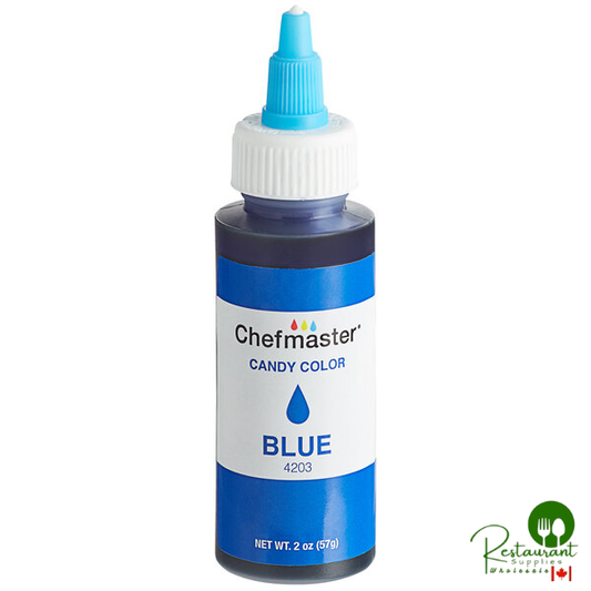 Chefmaster 2 oz. Blue Oil-Based Candy Color - 12/Case