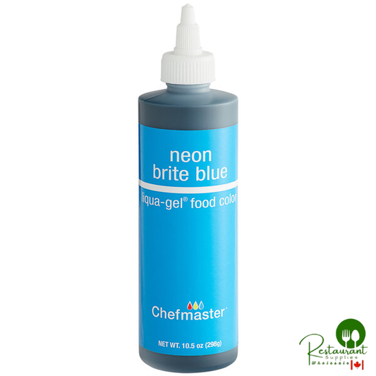 Chefmaster 10.5 oz. Neon Brite Blue Liqua-Gel Food Coloring - 12/Case